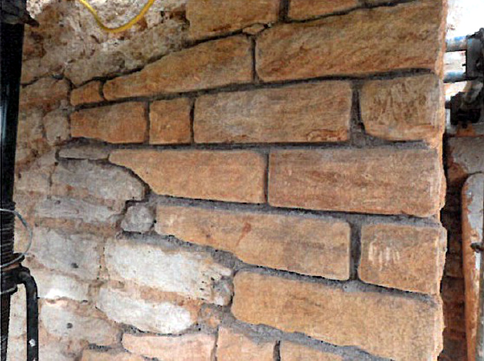 Dovetailed stonework